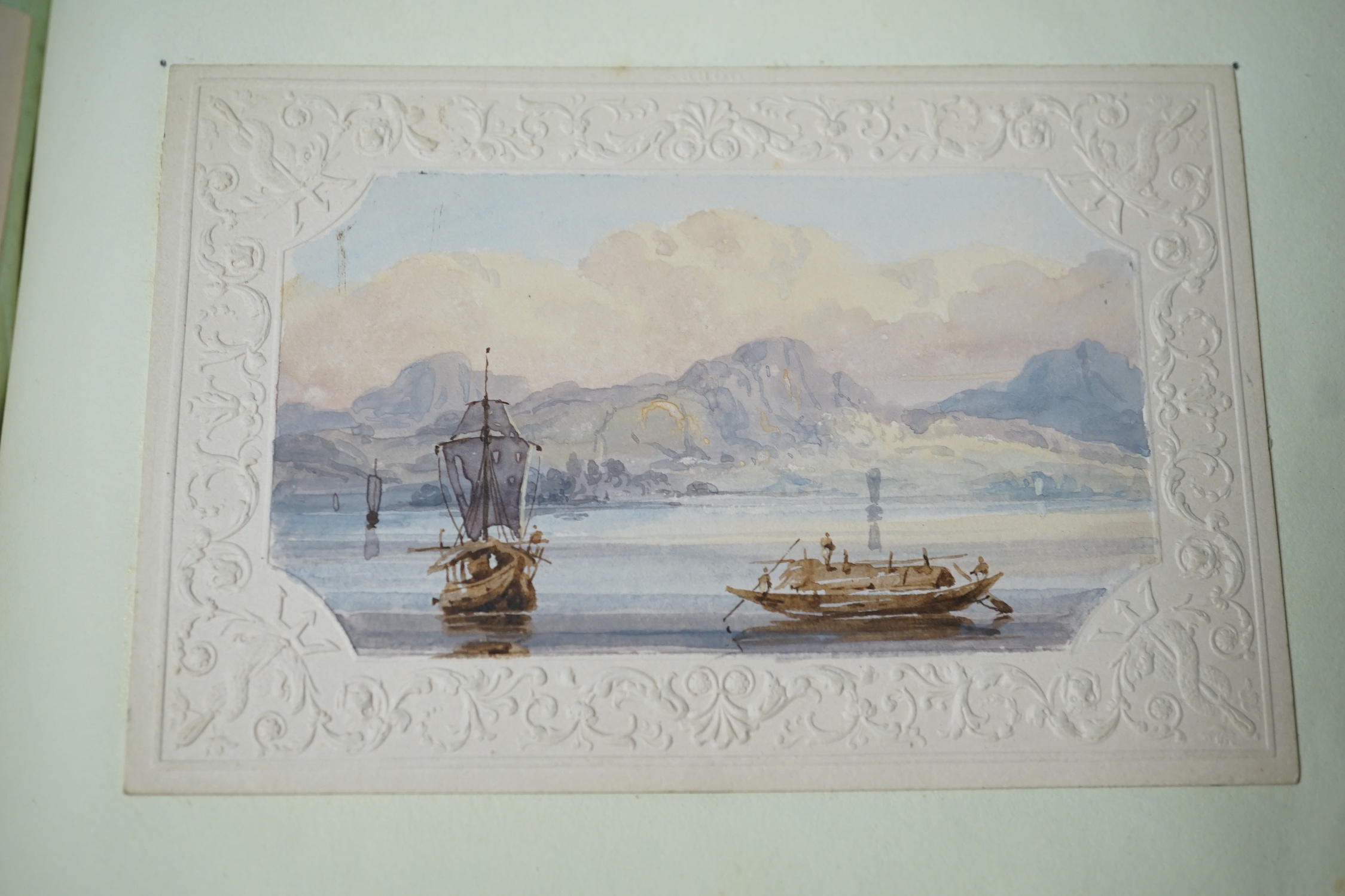 An album watercolours, inscribed letters and poems c.1848 and a Victorian scrap album